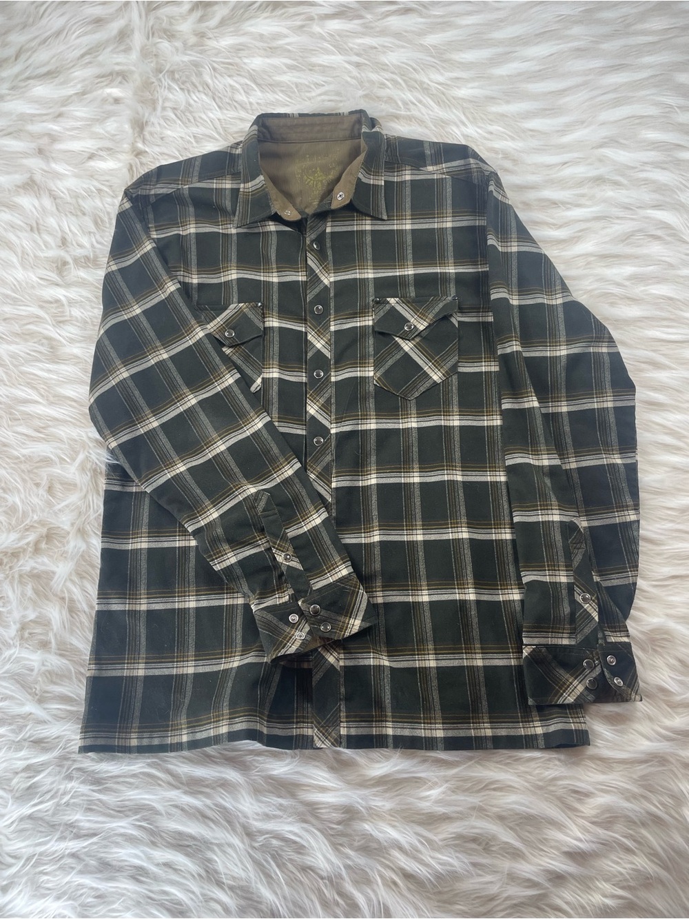 KUHL Pearl Snap Shirt Men's XL Brown Plaid